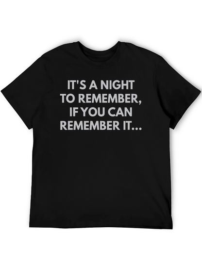 Humorous Graphic Tee - Night to Remember
