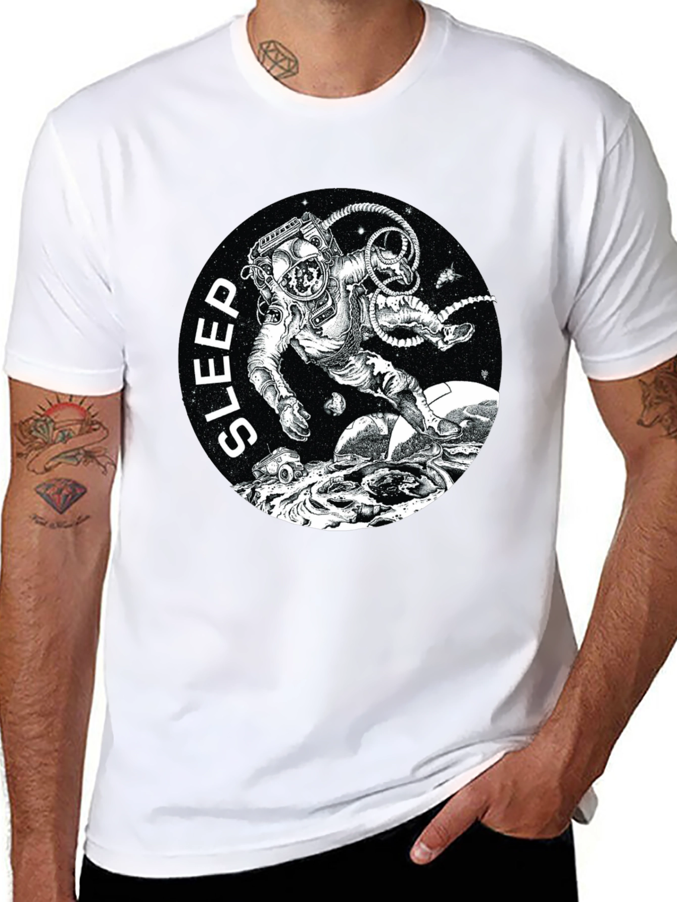 Sleep Astronaut Black T-Shirt