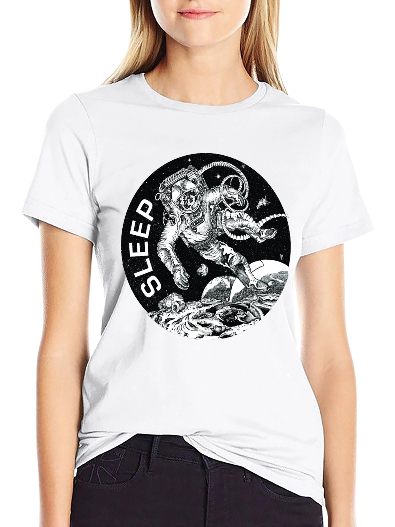 Sleep Astronaut Black T-Shirt