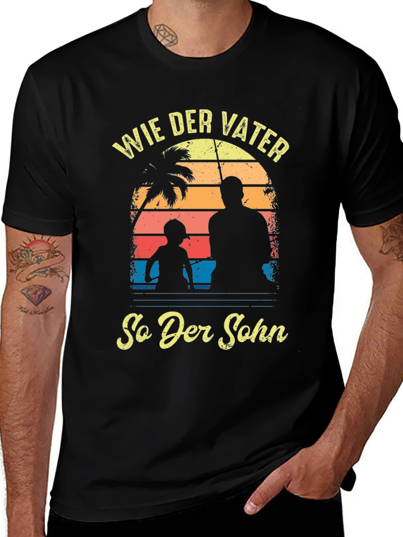 Wie Der Vater So Der Sohn Black T-Shirt