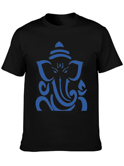 Ganesh Graphic T-Shirt - Black Cotton Blend Tee