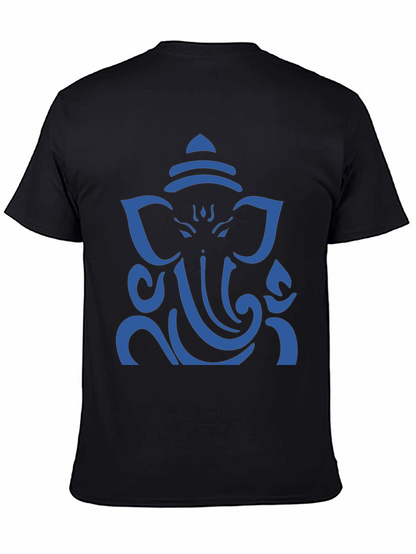 Ganesh Graphic T-Shirt - Black Cotton Blend Tee
