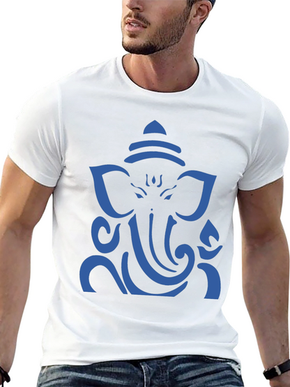 Ganesh Graphic T-Shirt - Black Cotton Blend Tee