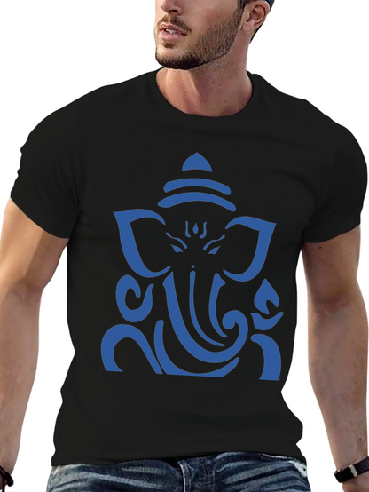 Ganesh Graphic T-Shirt - Black Cotton Blend Tee