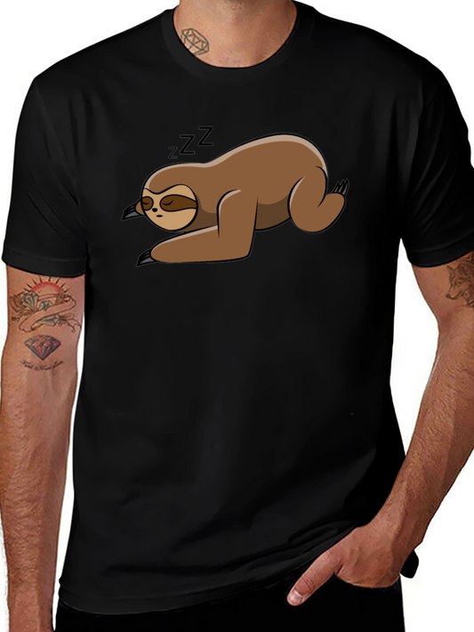 Sleeping Sloth Black T-Shirt