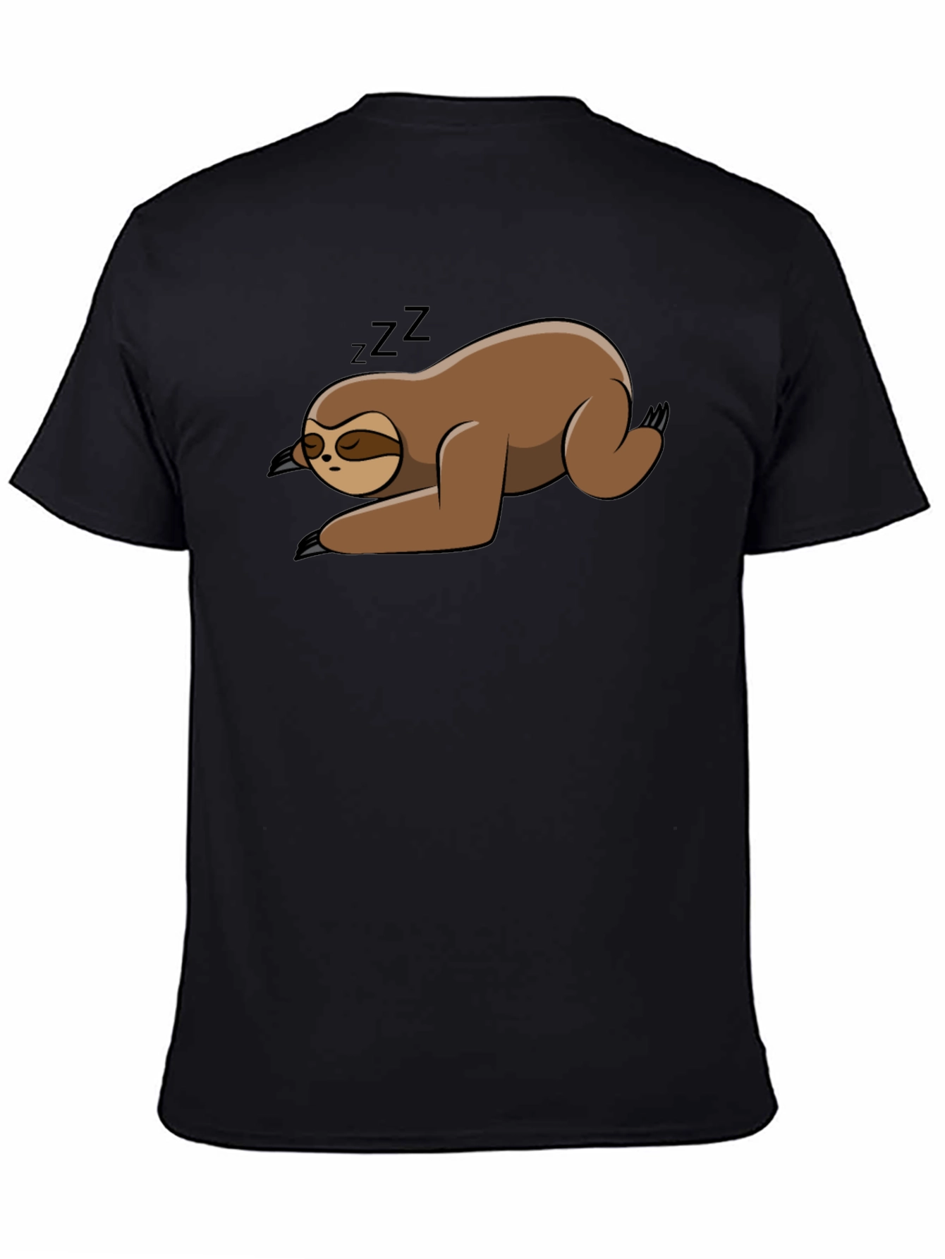 Sleeping Sloth Black T-Shirt