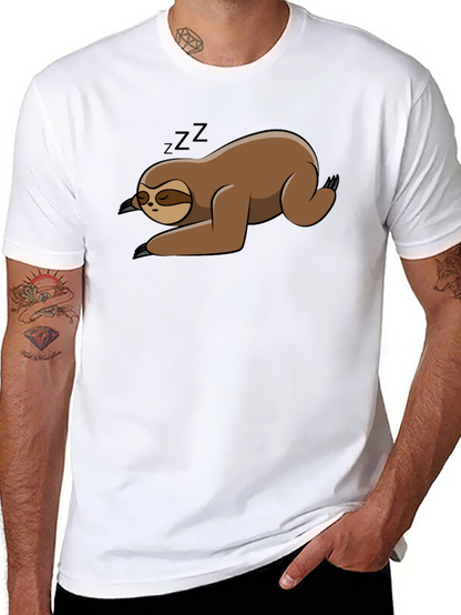 Sleeping Sloth Black T-Shirt