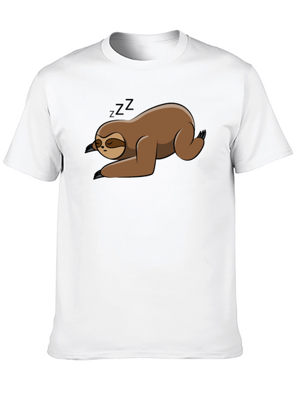 Sleeping Sloth Black T-Shirt