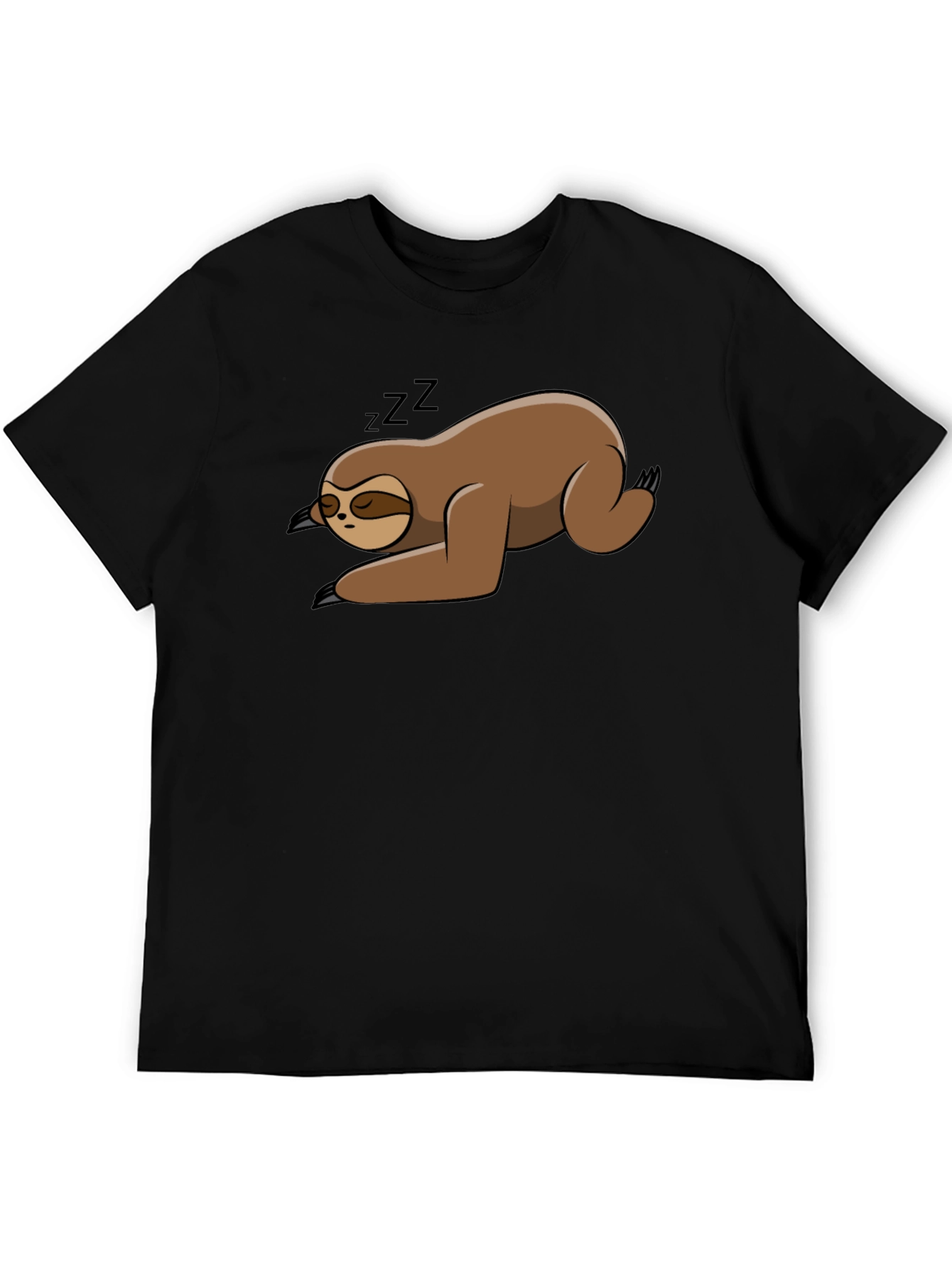 Sleeping Sloth Black T-Shirt