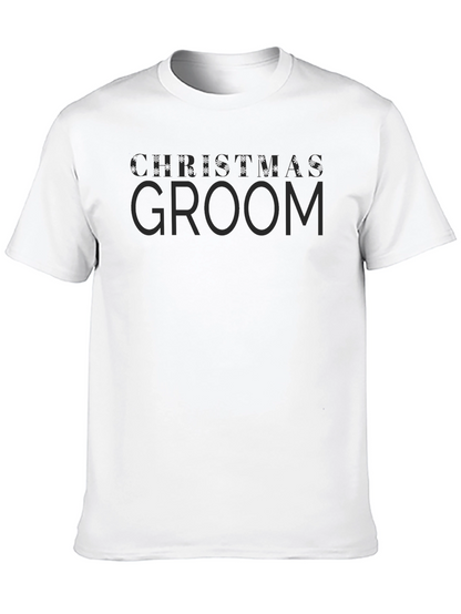 Christmas Groom T-Shirt - Holiday Wedding Apparel