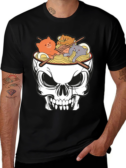 Skull Ramen Cat T-Shirt