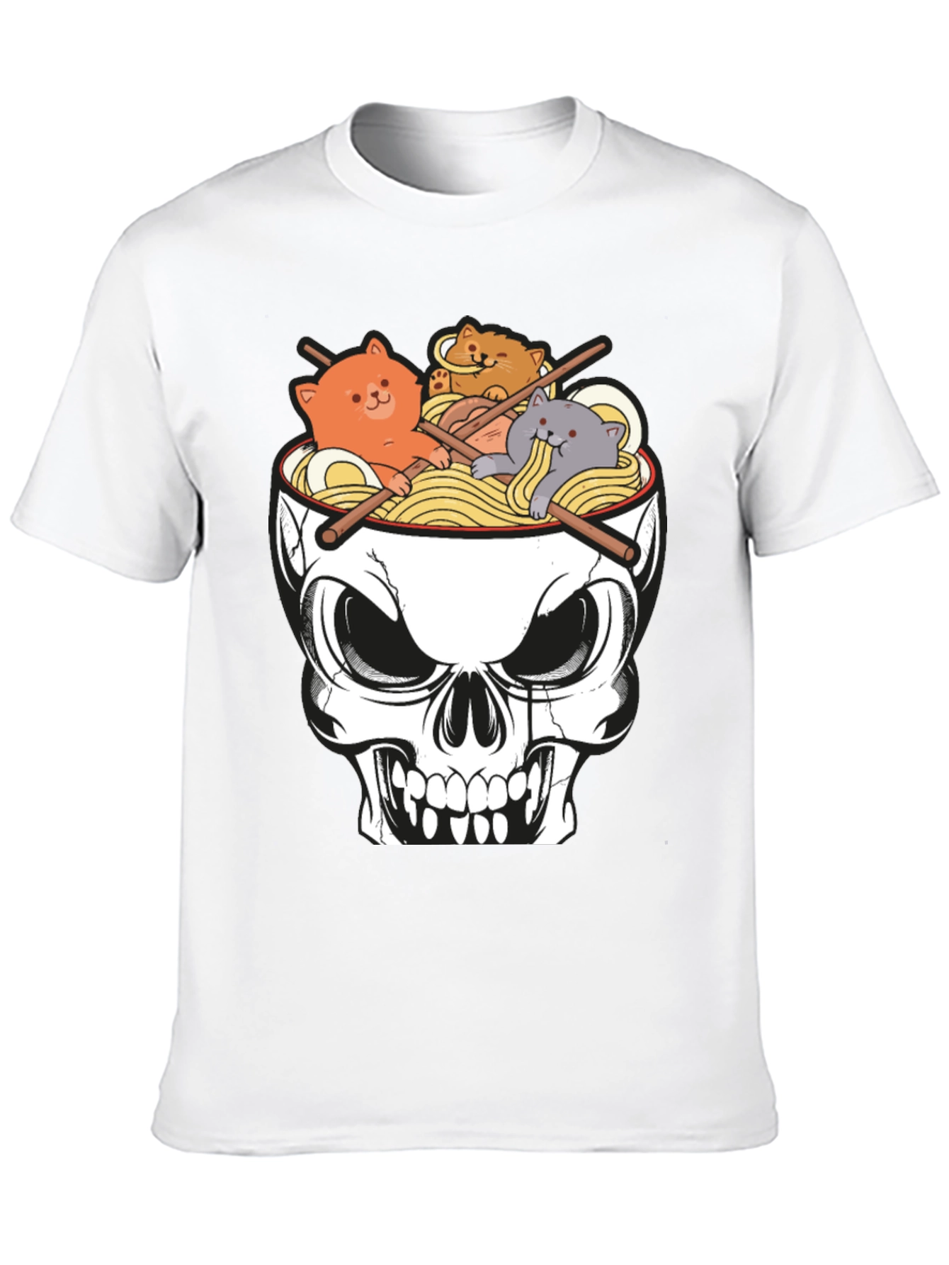 Skull Ramen Cat T-Shirt