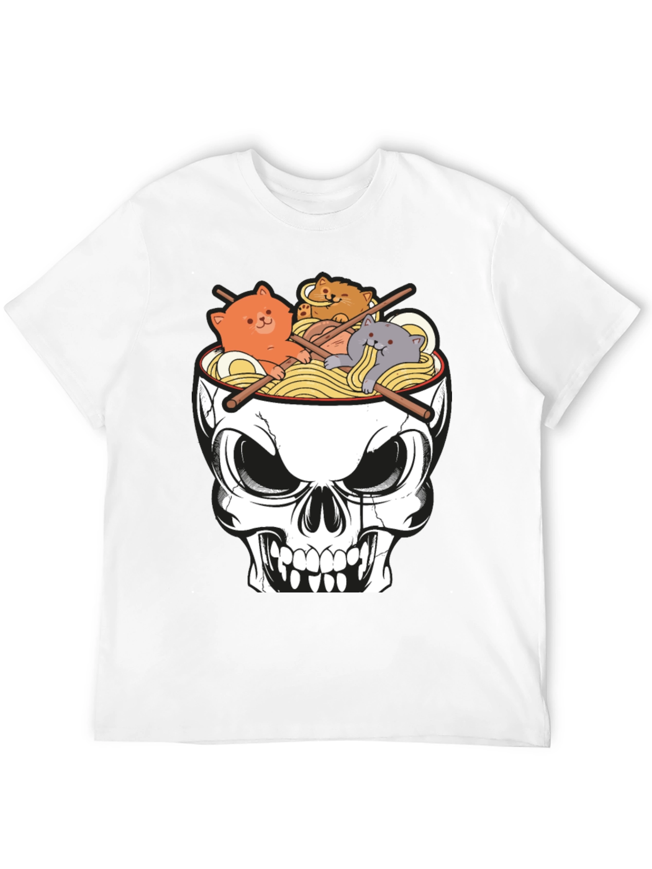 Skull Ramen Cat T-Shirt