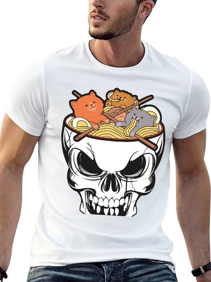 Skull Ramen Cat T-Shirt