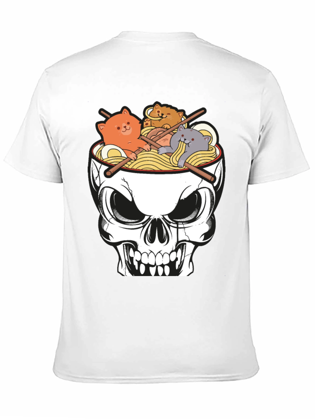 Skull Ramen Cat T-Shirt