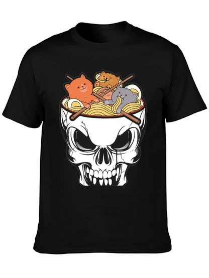 Skull Ramen Cat T-Shirt