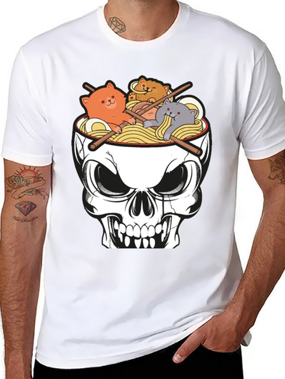 Skull Ramen Cat T-Shirt