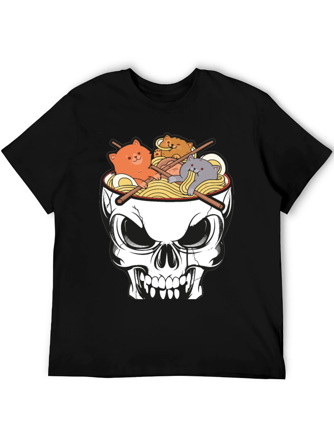 Skull Ramen Cat T-Shirt
