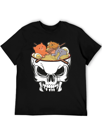 Skull Ramen Cat T-Shirt
