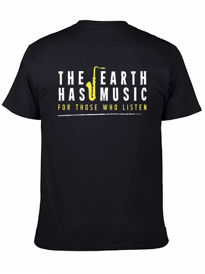 Earth Has Music T-Shirt - Saxophone Design