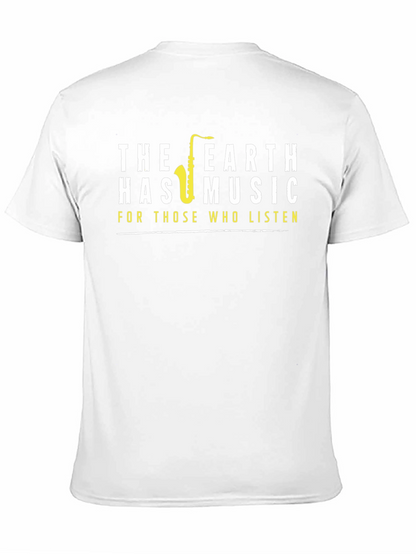 Earth Has Music T-Shirt - Saxophone Design