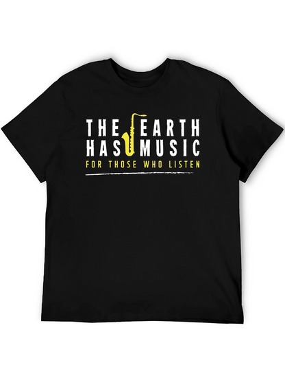Earth Has Music T-Shirt - Saxophone Design