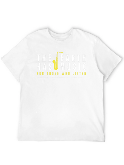 Earth Has Music T-Shirt - Saxophone Design