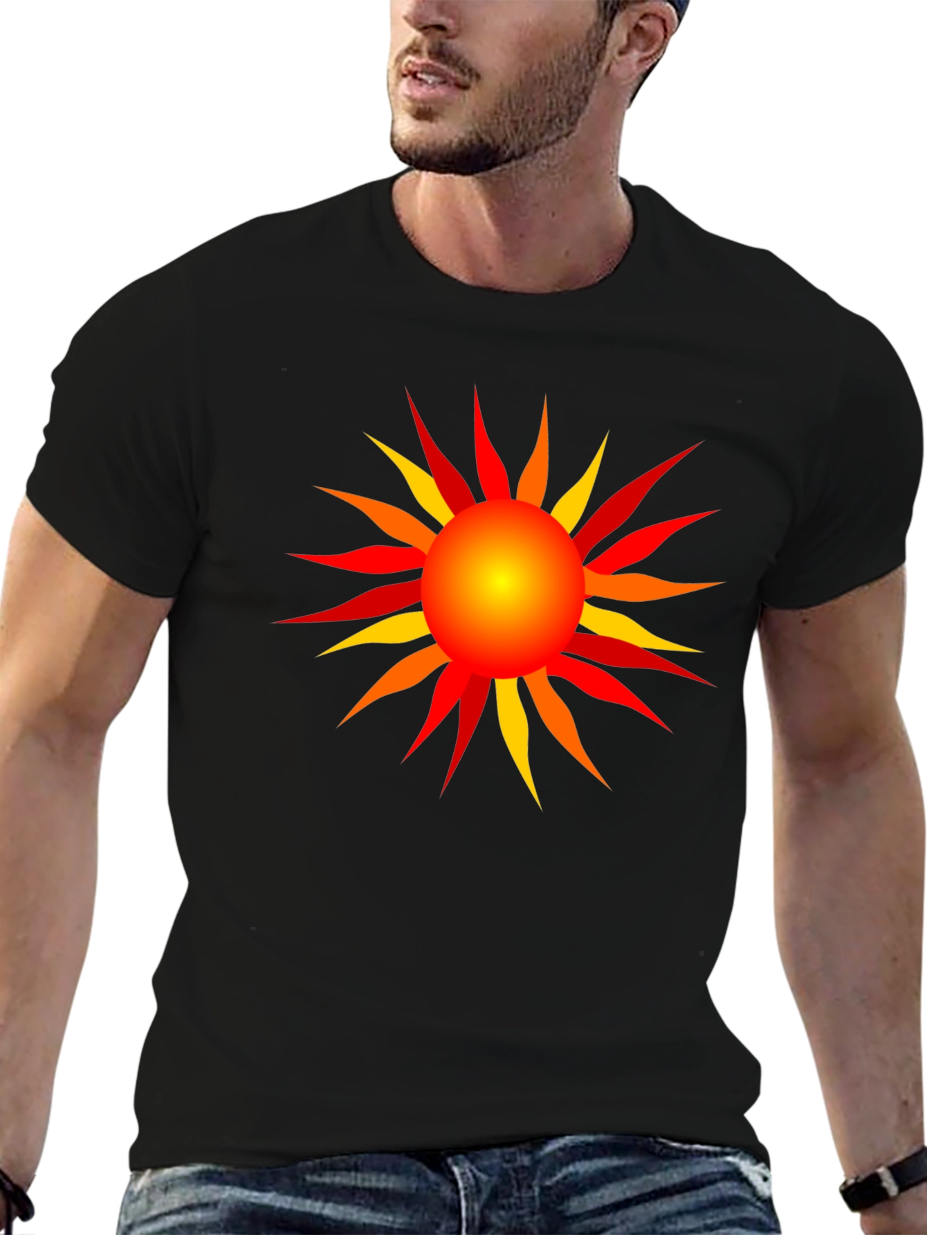 Radiant Sun Graphic T-Shirt - Black