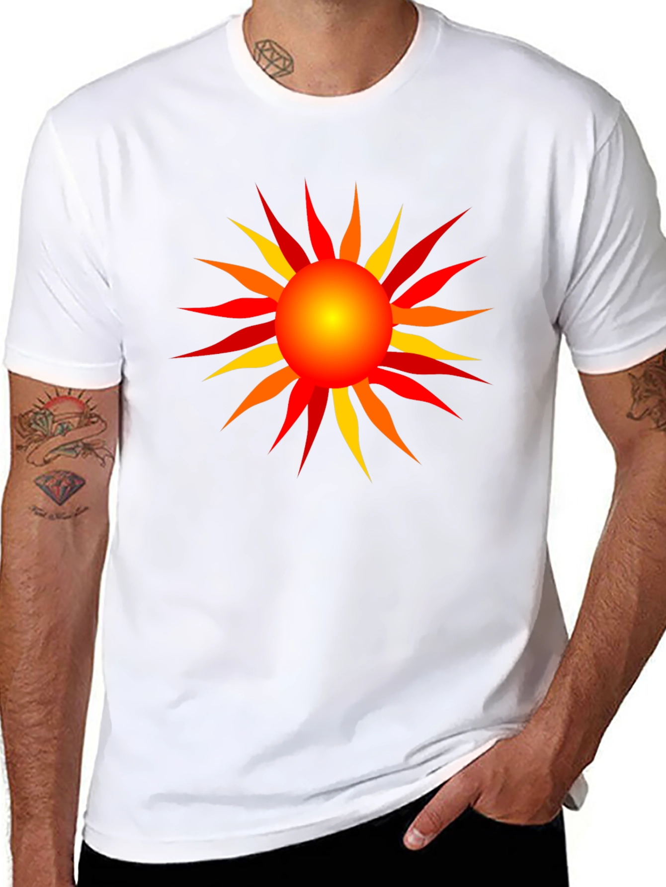 Radiant Sun Graphic T-Shirt - Black