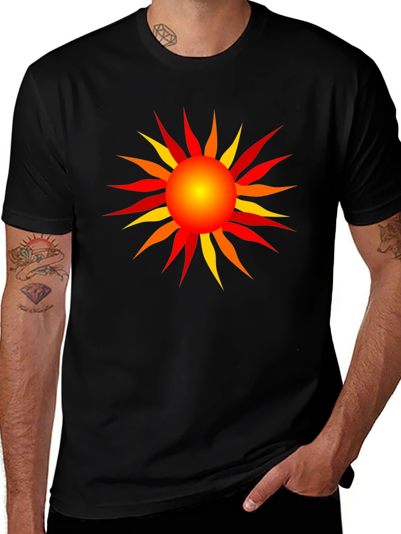 Radiant Sun Graphic T-Shirt - Black