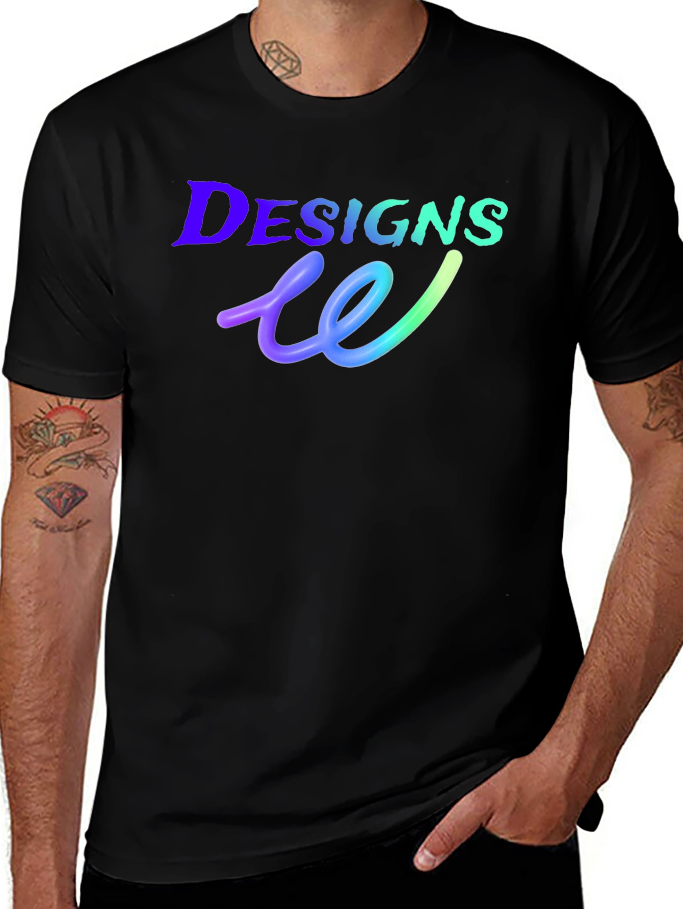 Modern Designs Graphic Tee - Black Casual Shirt