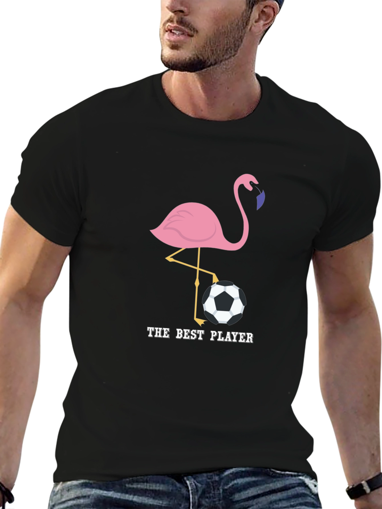 The Best Player Flamingo Soccer T-Shirt