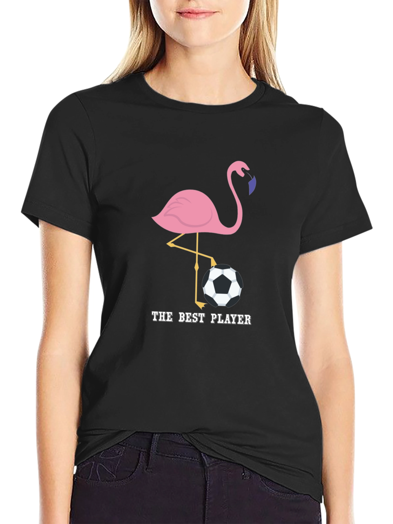 The Best Player Flamingo Soccer T-Shirt