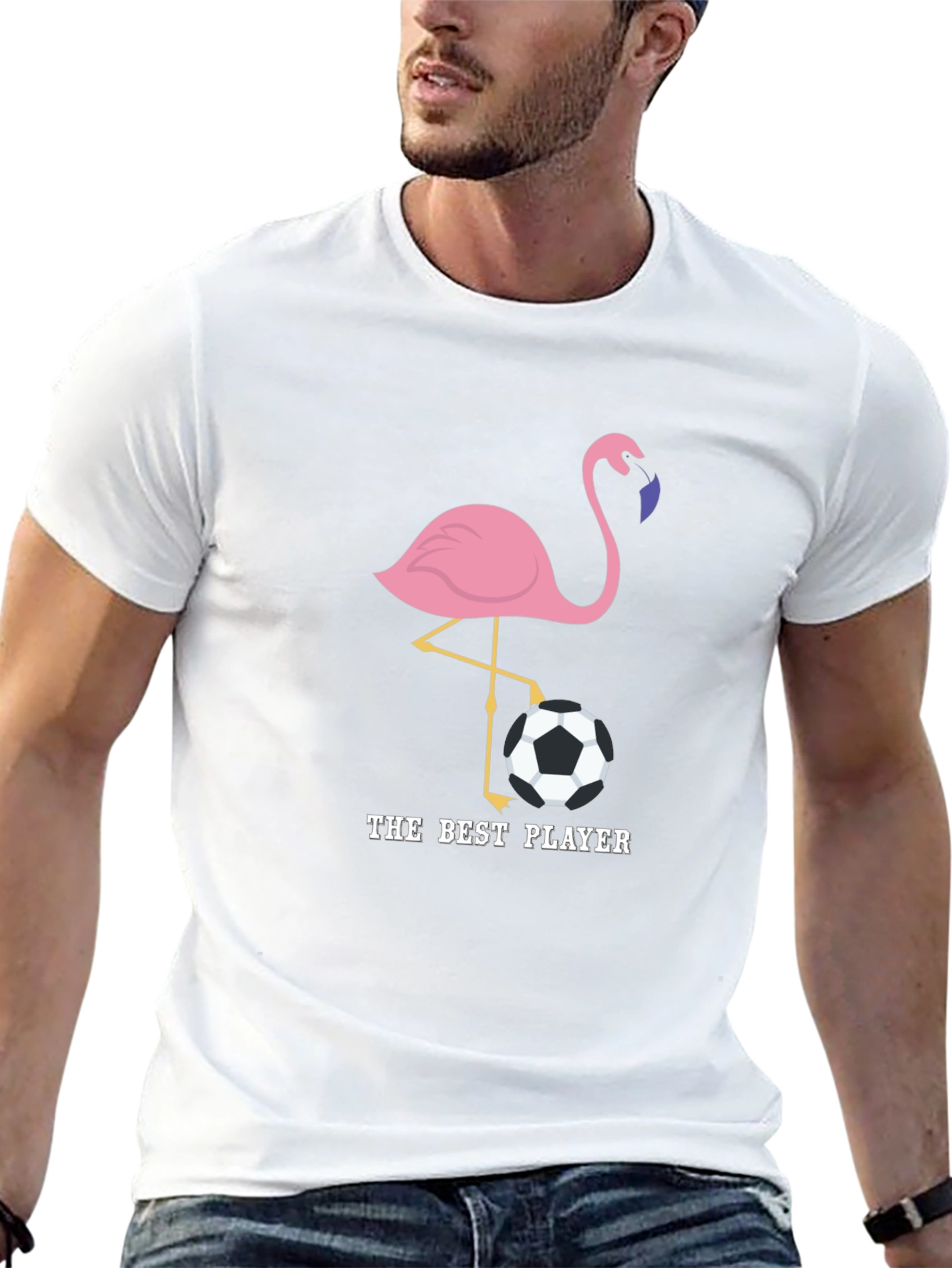 The Best Player Flamingo Soccer T-Shirt