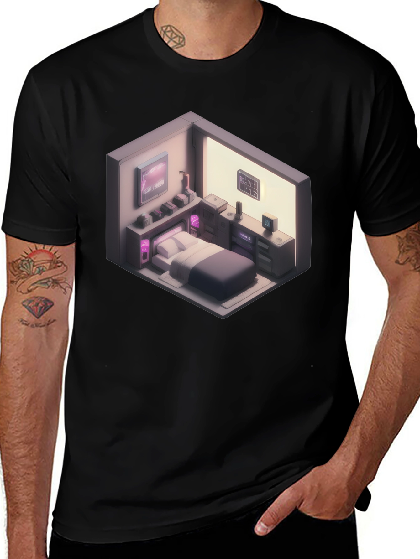 Isometric Room Graphic T-Shirt