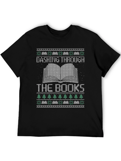 Dashing Through the Books Christmas T-Shirt