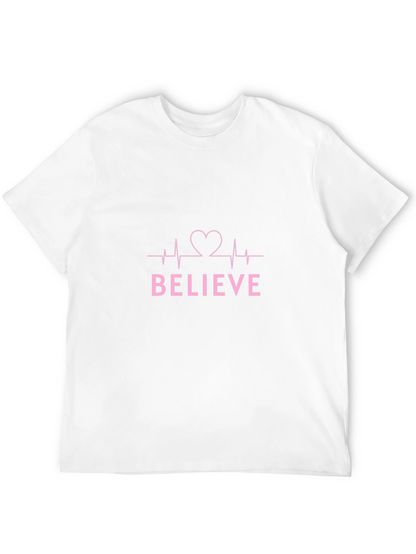 Believe Heartbeat Graphic Tee - Black
