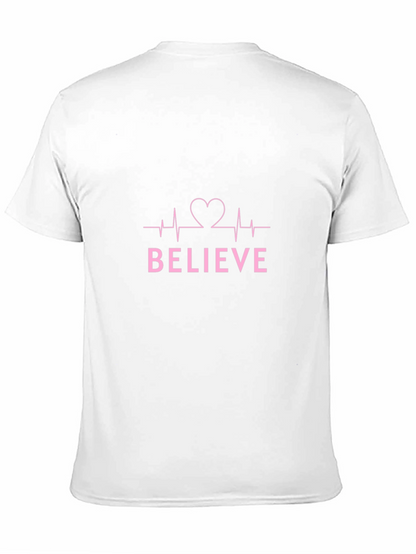 Believe Heartbeat Graphic Tee - Black