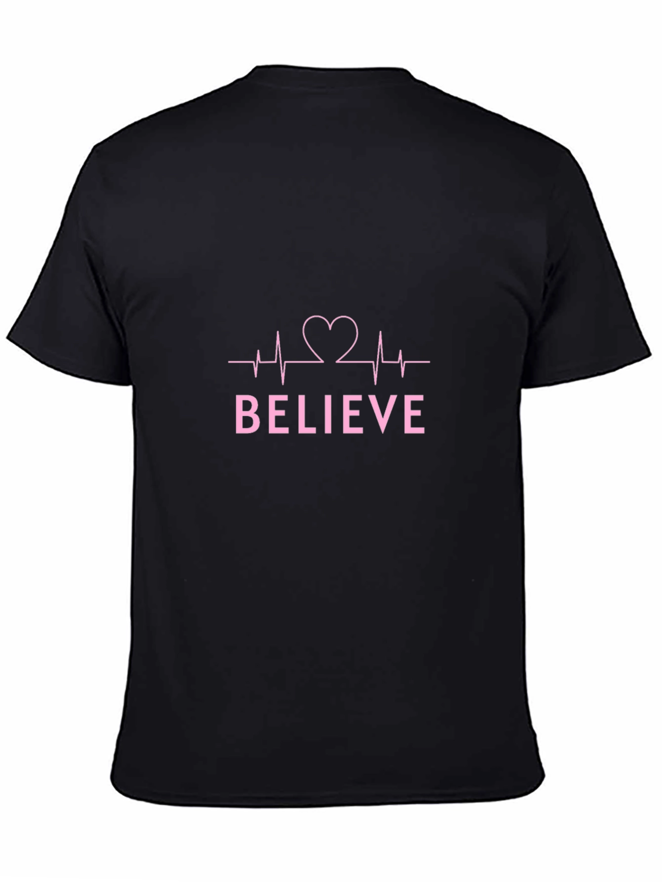 Believe Heartbeat Graphic Tee - Black