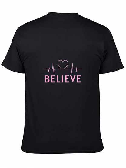 Believe Heartbeat Graphic Tee - Black