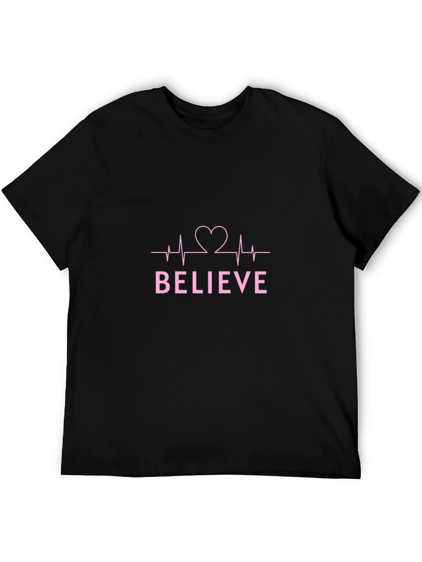 Believe Heartbeat Graphic Tee - Black