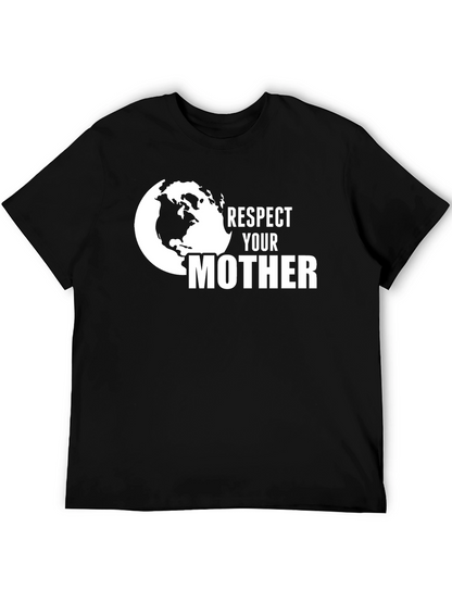 Respect Your Mother Earth Black Graphic Tee