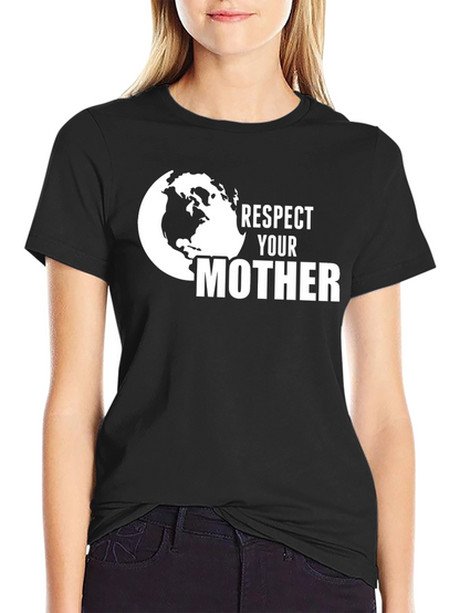 Respect Your Mother Earth Black Graphic Tee