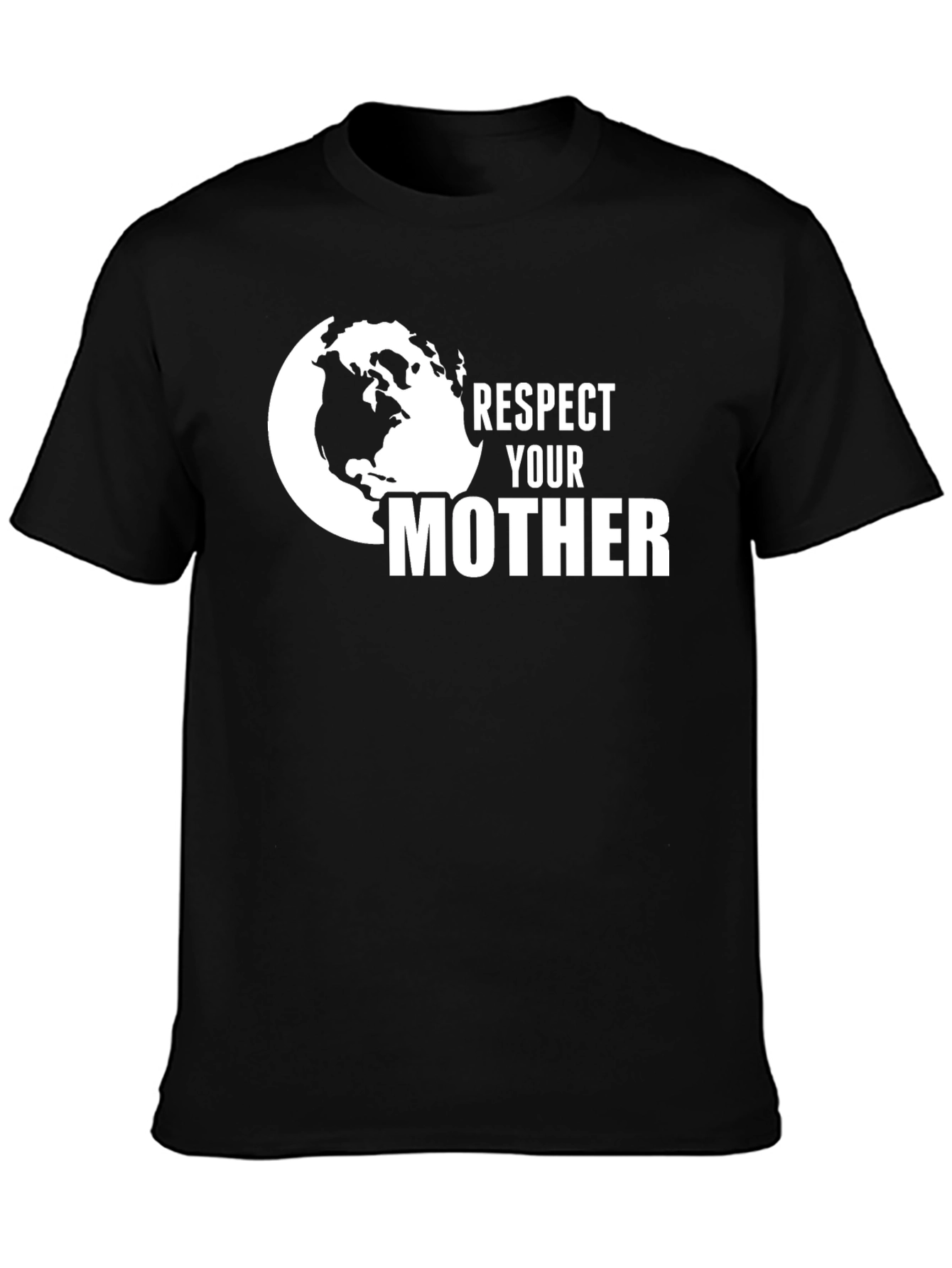 Respect Your Mother Earth Black Graphic Tee