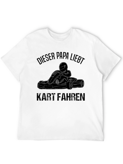 Funny Dieser Papa Liebt Kart Fahren Karting Black T-Shirt