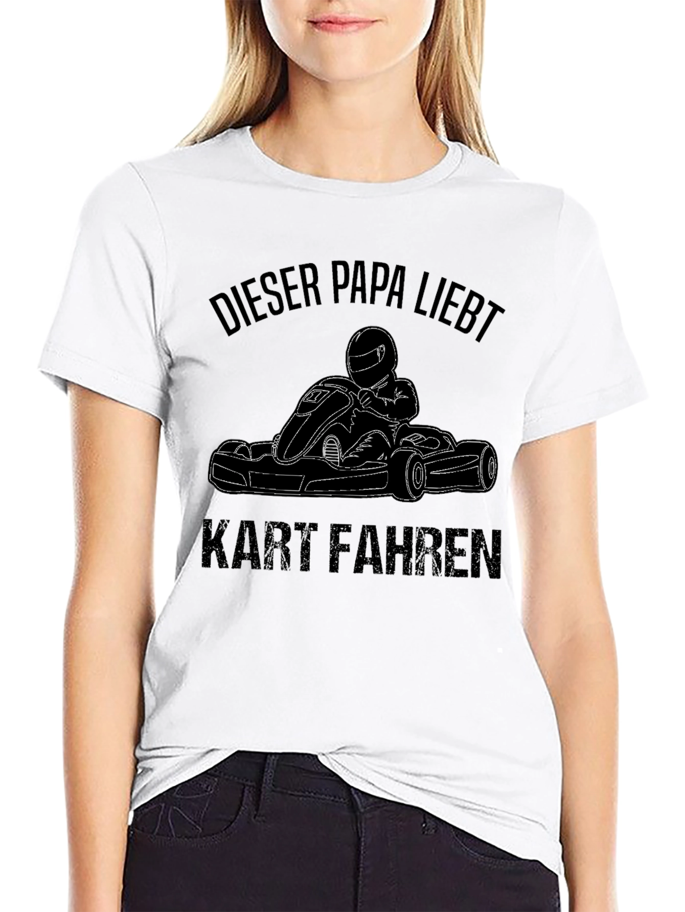 Funny Dieser Papa Liebt Kart Fahren Karting Black T-Shirt