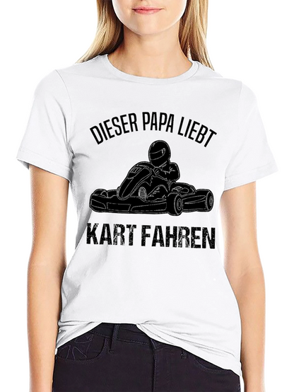 Funny Dieser Papa Liebt Kart Fahren Karting Black T-Shirt