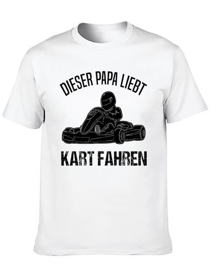 Funny Dieser Papa Liebt Kart Fahren Karting Black T-Shirt