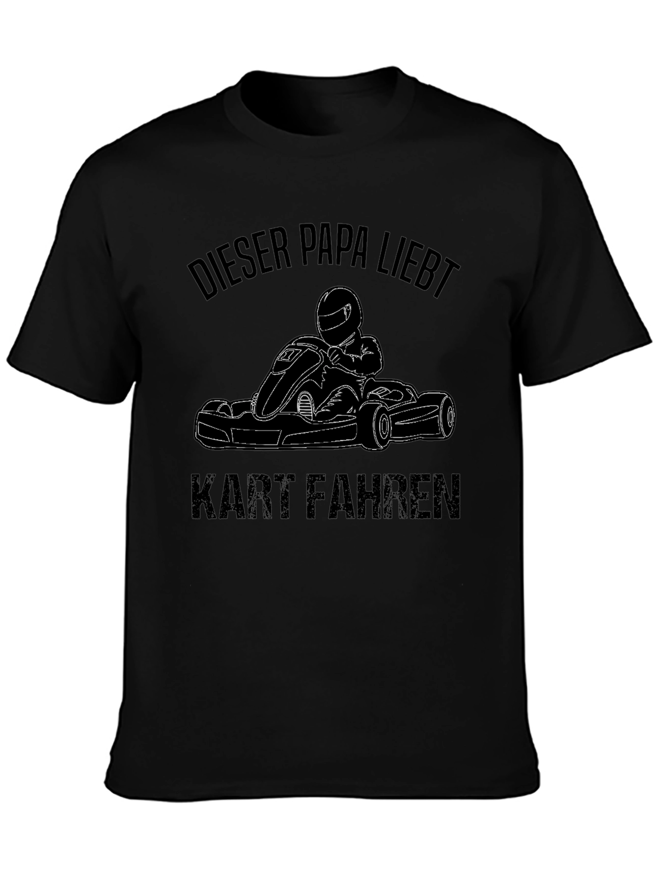 Funny Dieser Papa Liebt Kart Fahren Karting Black T-Shirt