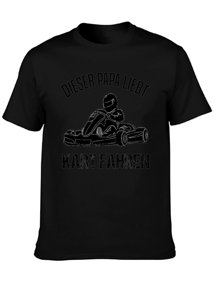 Funny Dieser Papa Liebt Kart Fahren Karting Black T-Shirt